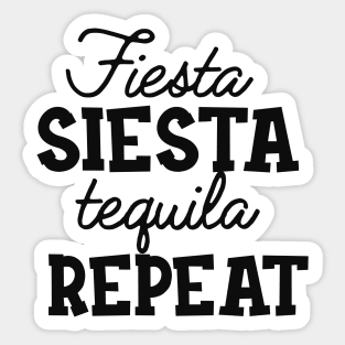 Bachelorette - Fiesta Siesta Tequila Repeat Sticker